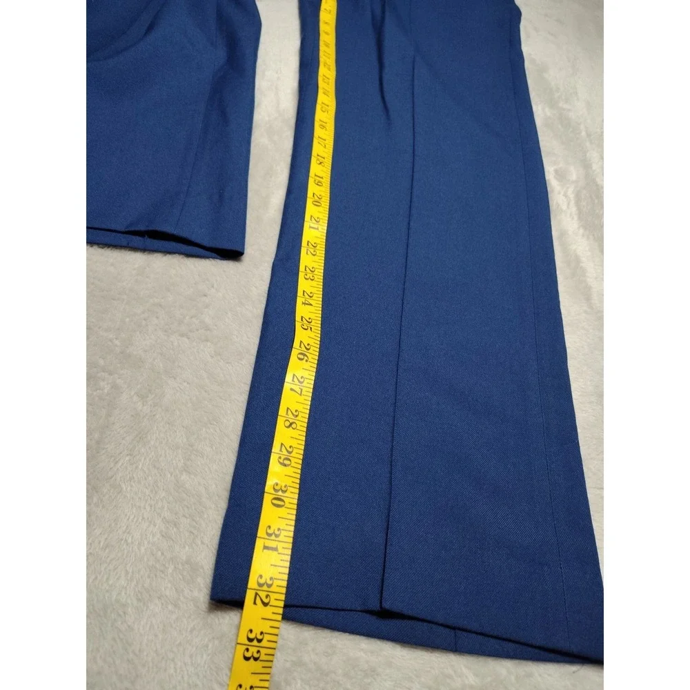 DSCP Trousers Men 33/32 Navy Blue Dress Formal Uniform Flat Polyester Wool